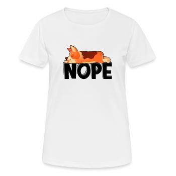 Nope - Tierliebhaber - Frauen T-Shirt atmungsaktiv - Weiß - Vorne - AI Model Female 172 dark (172cm)