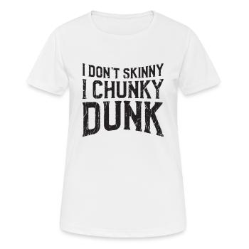 Je ne trempe pas maigre je dunk chunky - hustle - T-shirt respirant Femme - blanc - Devant - AI Model Female 172 dark (172cm)