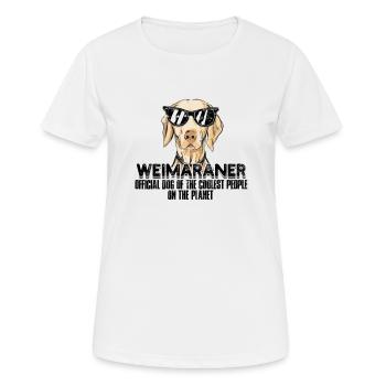 Weimaraner Diensthund der coolsten Menschen auf - Frauen T-Shirt atmungsaktiv - Weiß - Vorne - AI Model Female 172 dark (172cm)