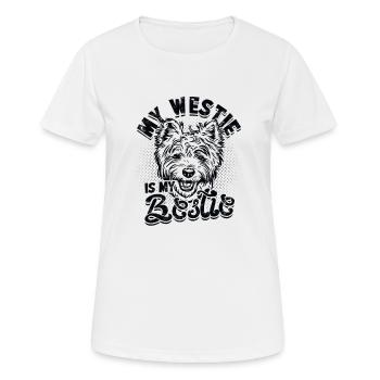 Mon westie est mon meilleur ami - amoureux des chiens - T-shirt respirant Femme - blanc - Devant - AI Model Female 172 dark (172cm)