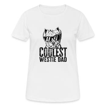 Coolest westie dad - petit chien - T-shirt respirant Femme - blanc - Devant - AI Model Female 172 dark (172cm)