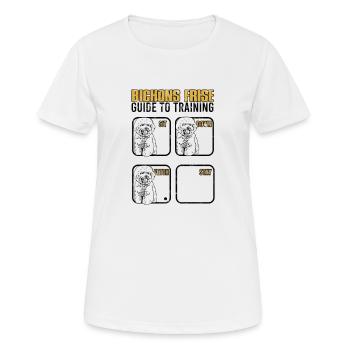 Bichon frise Anleitung zum Training Sit down Fetch - Frauen T-Shirt atmungsaktiv - Weiß - Vorne - AI Model Female 172 dark (172cm)