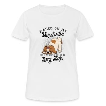 Basierend auf meiner Garderobe ist meine Lieblingsfarbe Hund - Frauen T-Shirt atmungsaktiv - Weiß - Vorne - AI Model Female 172 dark (172cm)