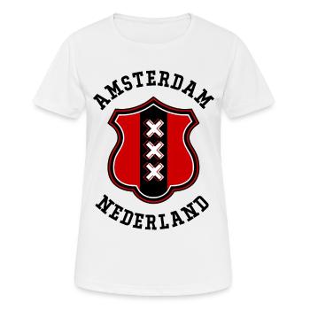 Amsterdam - T-shirt respirant Femme - blanc - Devant - AI Model Female 172 dark (172cm)