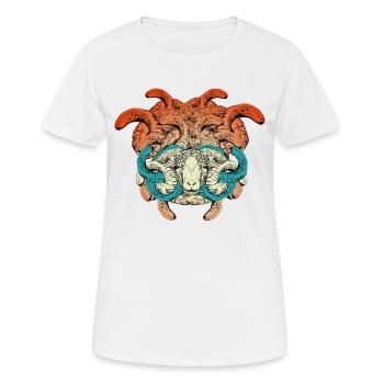 Khnum - Frauen T-Shirt atmungsaktiv - Weiß - Vorne - AI Model Female 172 dark (172cm)