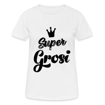 Super Grosi Grand Suisse Suisse allemand Omi - T-shirt respirant Femme - blanc - Devant - AI Model Female 172 dark (172cm)