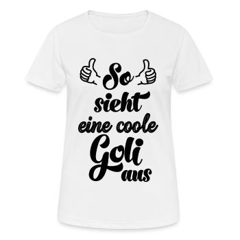 So sieht eine coole Goli aus Taufgoli Patentante - Frauen T-Shirt atmungsaktiv - Weiß - Vorne - AI Model Female 172 dark (172cm)