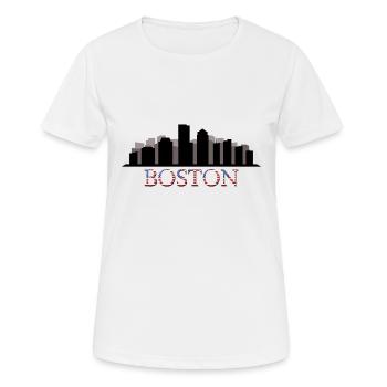 horizon boston - T-shirt respirant Femme - blanc - Devant - AI Model Female 172 dark (172cm)