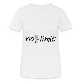 no limit - Frauen T-Shirt atmungsaktiv - Weiß - Vorne - AI Model Female 172 dark (172cm)