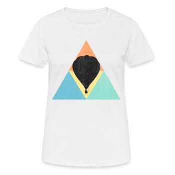 Heißluftballon - Frauen T-Shirt atmungsaktiv - Weiß - Vorne - AI Model Female 172 dark (172cm)