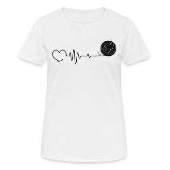 Tricot Tricot Crochet Tricoteur - T-shirt respirant Femme - blanc - Devant - AI Model Female 172 dark (172cm)