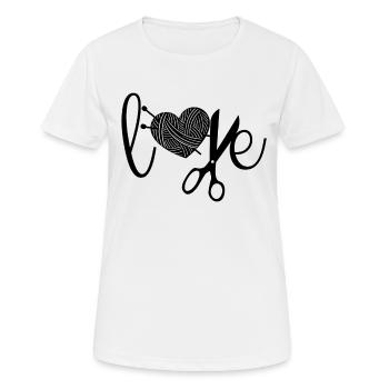 Tricot Tricot Crochet Tricoteur - T-shirt respirant Femme - blanc - Devant - AI Model Female 172 dark (172cm)