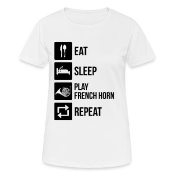 French horn French horn player French hornist - Women's Breathable T-Shirt - white - Front - AI Model Female 172 dark (172cm)