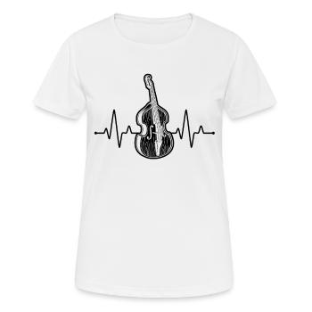 Double bass Double bass player Double bass player - Women's Breathable T-Shirt - white - Front - AI Model Female 172 dark (172cm)