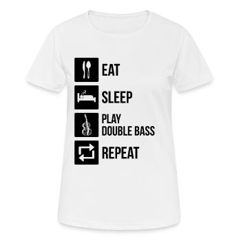 Double bass Double bass player Double bass player - Women's Breathable T-Shirt - white - Front - AI Model Female 172 dark (172cm)