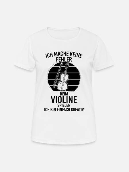 Geige Violine Geiger Violinist - Frauen T-Shirt atmungsaktiv - Weiß