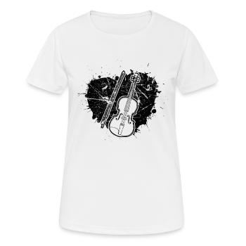 Violon Violoniste Violoniste - T-shirt respirant Femme - blanc - Devant - AI Model Female 172 dark (172cm)