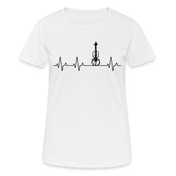 Violin Violinist Violinist - Women's Breathable T-Shirt - white - Front - AI Model Female 172 dark (172cm)