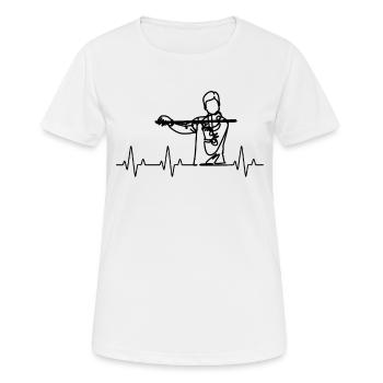 Violon Violoniste Violoniste - T-shirt respirant Femme - blanc - Devant - AI Model Female 172 dark (172cm)