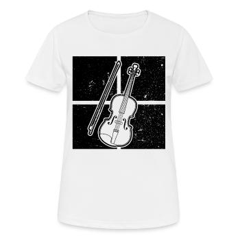 Violin Violinist Violinist - Women's Breathable T-Shirt - white - Front - AI Model Female 172 dark (172cm)
