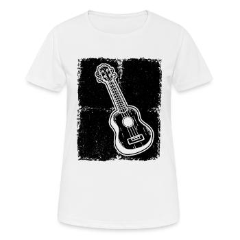 Ukulélé Joueur de ukulélé Ukuléléliste - T-shirt respirant Femme - blanc - Devant - AI Model Female 172 dark (172cm)