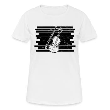 Violin Violinist Violinist - Women's Breathable T-Shirt - white - Front - AI Model Female 172 dark (172cm)