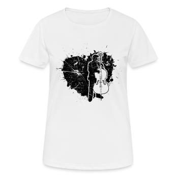 Double bass Double bass player Double bass player - Women's Breathable T-Shirt - white - Front - AI Model Female 172 dark (172cm)