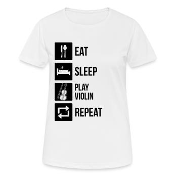 Violin Violinist Violinist - Women's Breathable T-Shirt - white - Front - AI Model Female 172 dark (172cm)