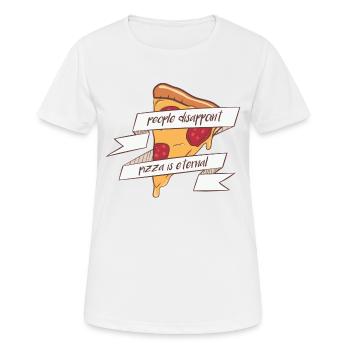 Pizza éternelle - T-shirt respirant Femme - blanc - Devant - AI Model Female 172 dark (172cm)