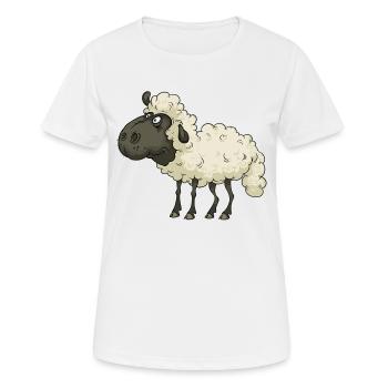 sheep - Women's Breathable T-Shirt - white - Front - AI Model Female 172 dark (172cm)