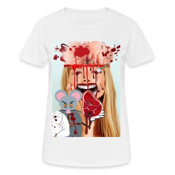Mouse Killing People - T-shirt respirant Femme - blanc - Devant - AI Model Female 172 dark (172cm)