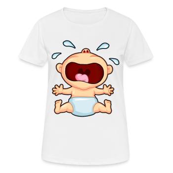 Cartoon Baby - Frauen T-Shirt atmungsaktiv - Weiß - Vorne - AI Model Female 172 dark (172cm)