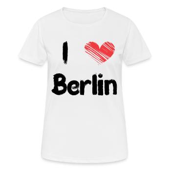 I love Berlin - Frauen T-Shirt atmungsaktiv - Weiß - Vorne - AI Model Female 172 dark (172cm)