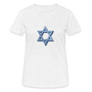Israel Star of David - Women's Breathable T-Shirt - white - Front - AI Model Female 172 dark (172cm)