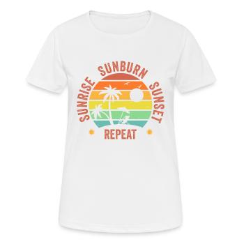 Lever du soleil - T-shirt respirant Femme - blanc - Devant - AI Model Female 172 dark (172cm)