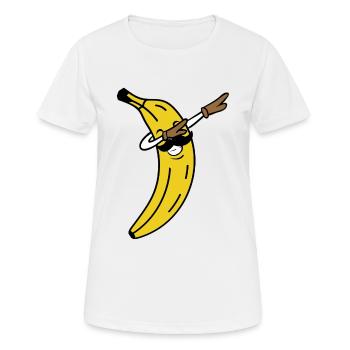 BANANA DAB MUSTACHE - T-shirt respirant Femme - blanc - Devant - AI Model Female 172 dark (172cm)