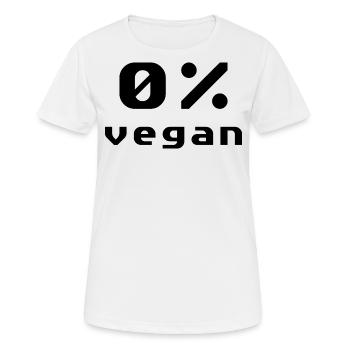 Anti vegan Null Prozent - Frauen T-Shirt atmungsaktiv - Weiß - Vorne - AI Model Female 172 dark (172cm)