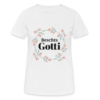 Beschts Gotti Schweiz Patentante fragen Patin - Frauen T-Shirt atmungsaktiv - Weiß - Vorne - AI Model Female 172 dark (172cm)