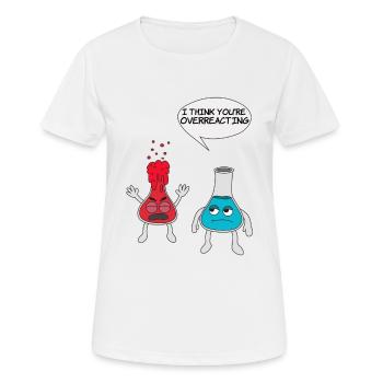 Wissenschaftliches Experiment T-Shirt - Frauen T-Shirt atmungsaktiv - Weiß - Vorne - AI Model Female 172 dark (172cm)