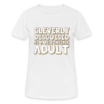Conception drôle de Tshirt de déguisement CLAIREMENT DÉGUISÉ - T-shirt respirant Femme - blanc - Devant - AI Model Female 172 dark (172cm)