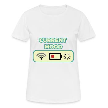 Awesome & Trendy T-Shirt Designs Aktuelle Stimmung - Frauen T-Shirt atmungsaktiv - Weiß - Vorne - AI Model Female 172 dark (172cm)
