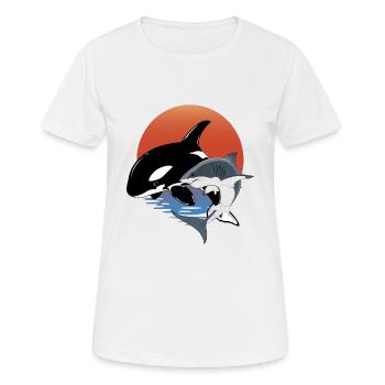 Orque - T-shirt respirant Femme - blanc - Devant - AI Model Female 172 dark (172cm)