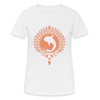 Whale shark Polynesian - Women's Breathable T-Shirt - white - Front - AI Model Female 172 dark (172cm)