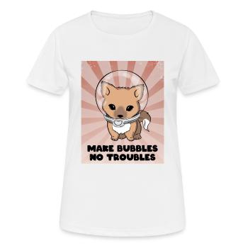 Make Bubbles No Troubles - Women's Breathable T-Shirt - white - Front - AI Model Female 172 dark (172cm)