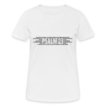 Psaume 23 versets de la Bible Gebet Christen Bible - T-shirt respirant Femme - blanc - Devant - AI Model Female 172 dark (172cm)
