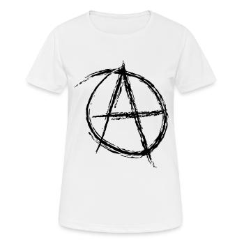 Anarchy A Anti Anti, punk illu super rebell - T-shirt respirant Femme - blanc - Devant - AI Model Female 172 dark (172cm)