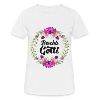 Beste Gotti beschts Gotti Schweiz Patentante Patin - Frauen T-Shirt atmungsaktiv - Weiß - Vorne - AI Model Female 172 dark (172cm)