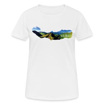 Açores Boca do Inferno Açores Portugal vues - T-shirt respirant Femme - blanc - Devant - AI Model Female 172 dark (172cm)