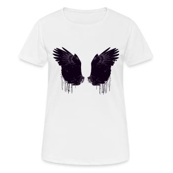 Adler,Flügel,Darkangel,angelwings,Vogel - Frauen T-Shirt atmungsaktiv - Weiß - Vorne - AI Model Female 172 dark (172cm)
