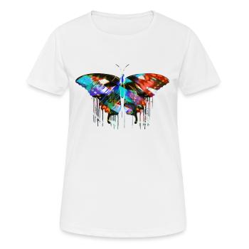 schmetterling,angelwings,Flügel,engel,graffiti - Frauen T-Shirt atmungsaktiv - Weiß - Vorne - AI Model Female 172 dark (172cm)